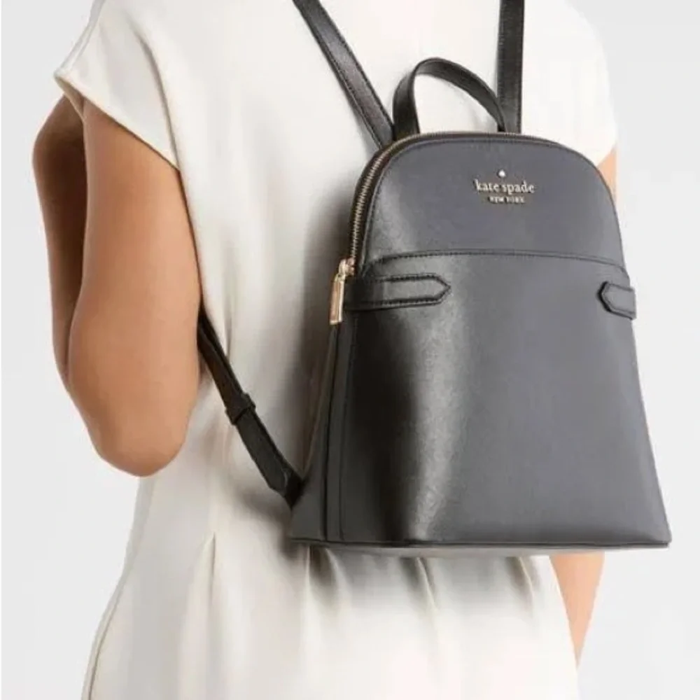 kate spade black saffiano leather backpack